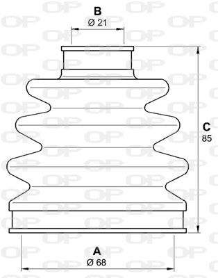 OPEN PARTS Putekļusargu komplekts, Piedziņas vārpsta SJK7143.00